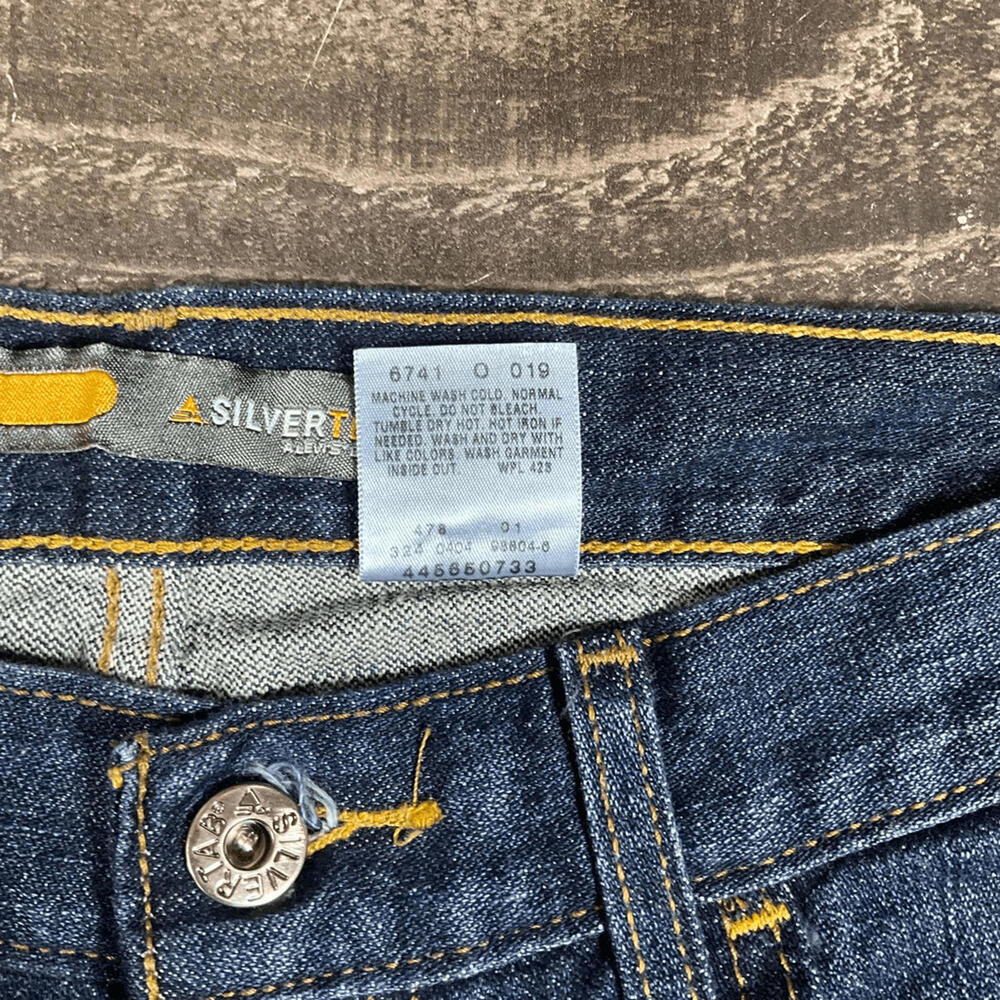 Silvertab Men’s Size 29x30 Straight Leg Jeans Blue Dark Wash Denim Relaxed NWT - Picture 4 of 6